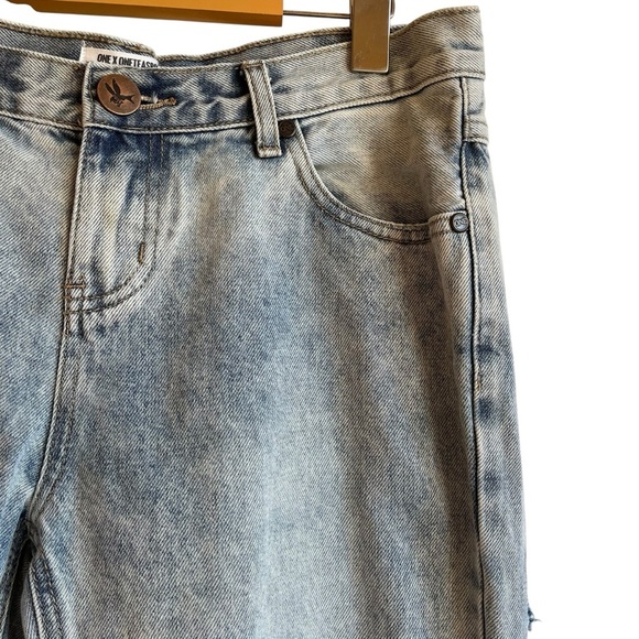 One by One Teaspoon Awesome Baggies Distressed Jeans Light Wash Size 28 - Picture 7 of 16